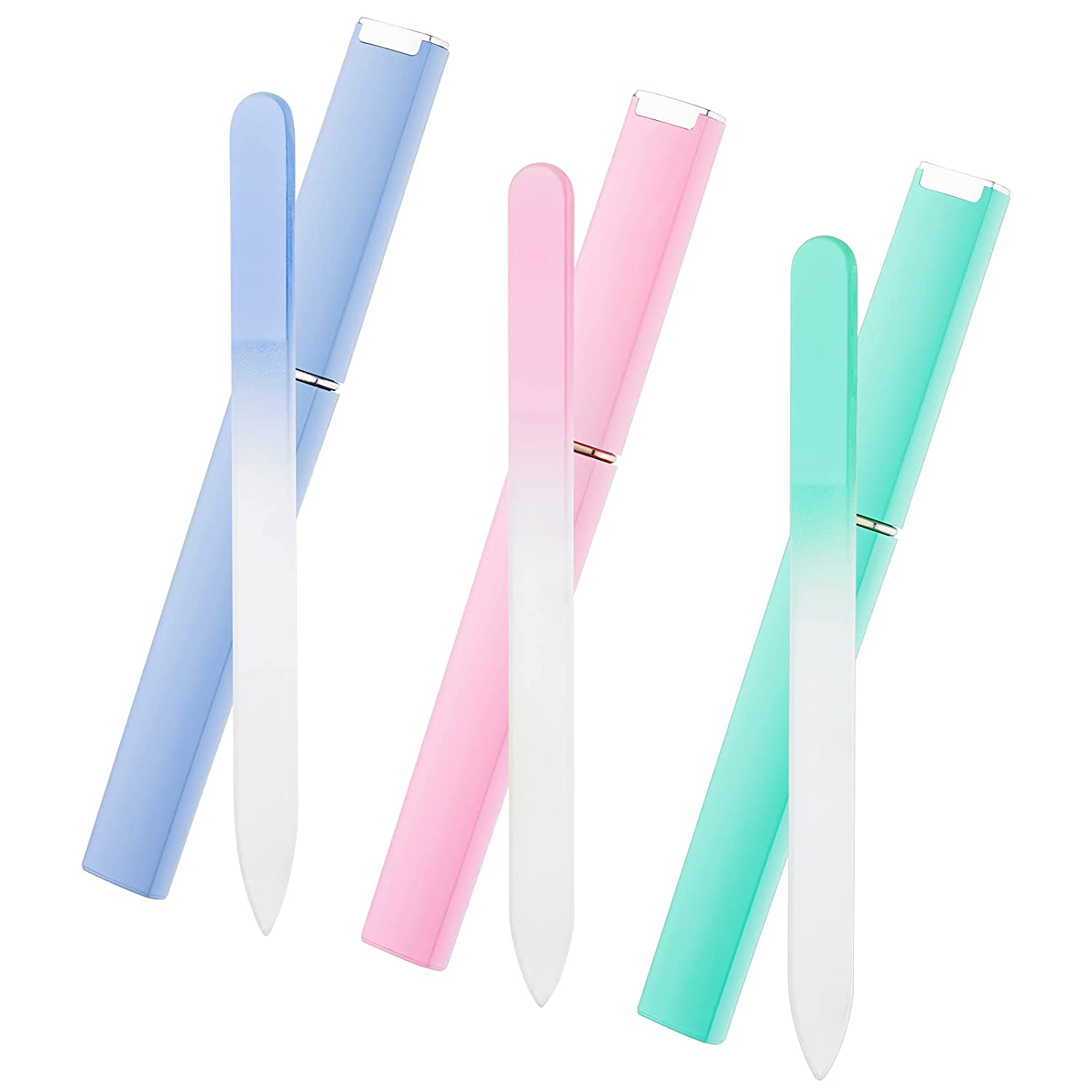 Premium glas neglefil med etui, krystal neglefil, salon manicure værktøj til naturlige negle, til kvinder piger