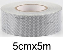 Självhäftande solas reflekterande tejp av säkerhet för trafiksäkerhet: 5 cm x 5m