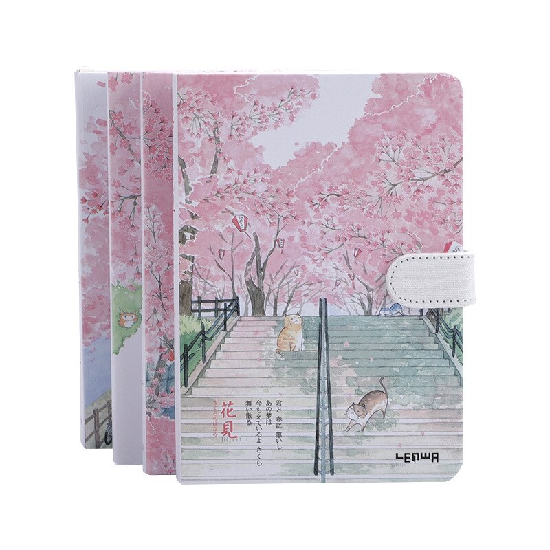 Versheid Sketchbook Mooie Kersenbloesem Sakura Magnetische Gesp Dagboek Notebook A5 Notebook Pagesoffice Notebooks A5 Pagina 'S