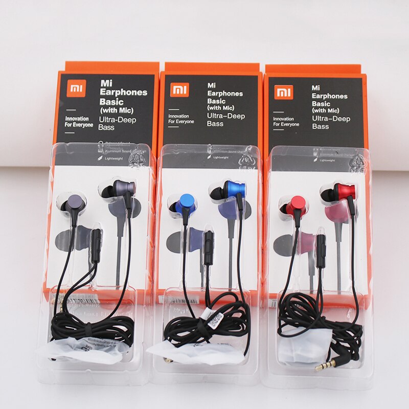 Xiaomi Piston 3 Oortelefoon Mi Verse 3.5Mm In-Ear Oortelefoon Met Microfoon Voor Mi Note 10 Lite CC9 a2 A3 F1 F2 Pro Redmi Note 7 8 9 Pro 8T
