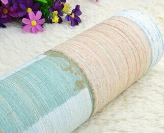 3d Papel de Parede Vintage Blauw 3d Hout Behang Rolls voor Slaapkamer Sofa Achtergrond bars Muur papierrol 3d Wandbekleding: 69020