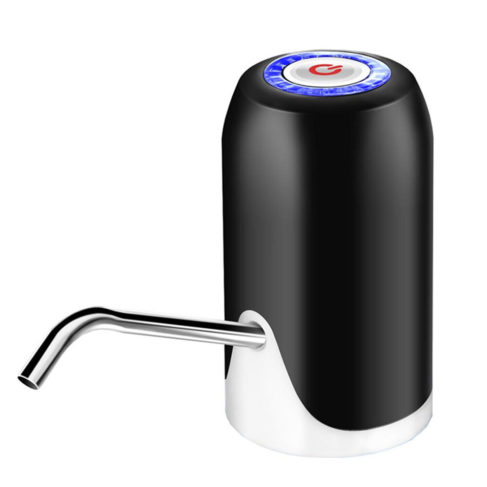 Vandflaskepumpe, usb-opladning automatisk drikkevandspumpe bærbar elektrisk vanddispenser vandflaskekontakt: Sort