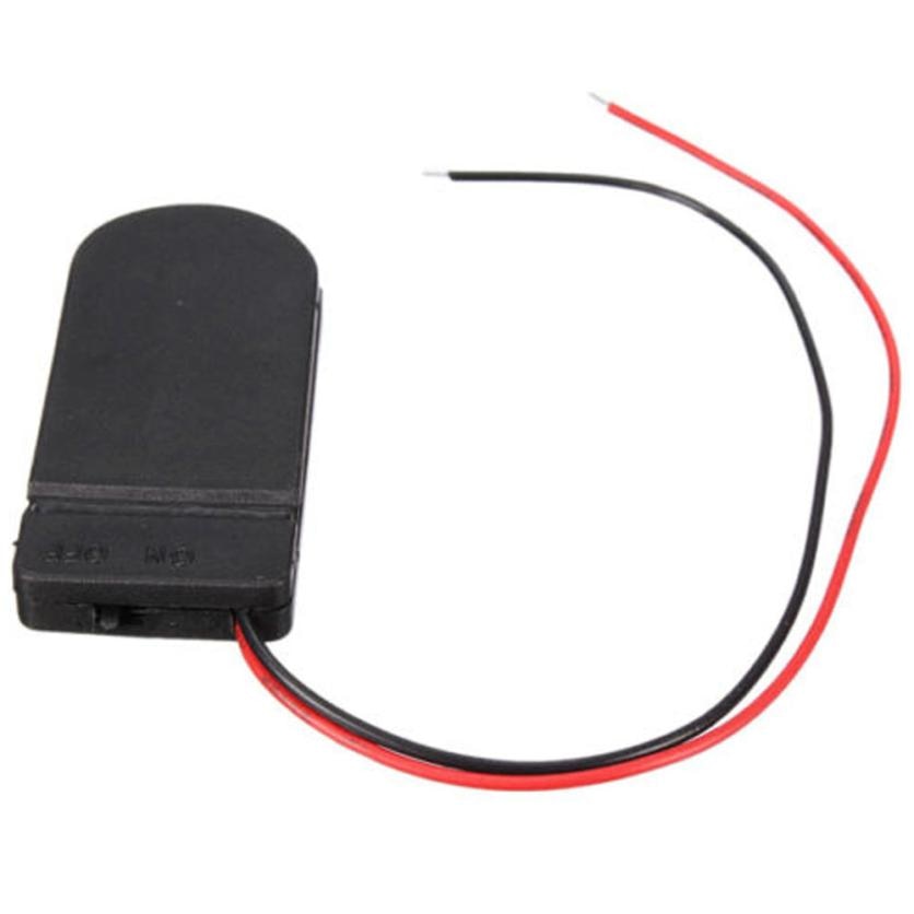 5PCS CR2032 Delle Cellule del Tasto Della Copertura della Cassa del Supporto Della Batteria Con ON/OFF Interruttore BK Commercio All'ingrosso dropshipping