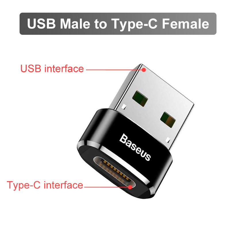 Baseus USB na typ C OTG Adapter USB USB-C męski na Micro USB type-c żeński konwerter dla Macbook Samsung S20 USBC OTG złącze: Rose Gold