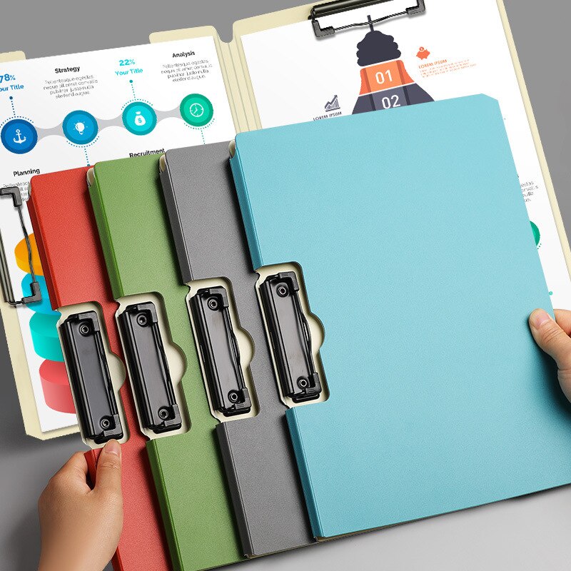 A4 Folder Portable File Clipboard Single Clip/dual Clips Optional Clipboard Folders Filing Supplies Stationery Office Supplies