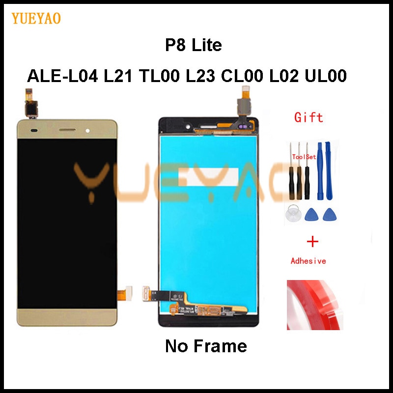 5.0 "Voor Huawei P8 Lite Lcd Touch Screen Digitizer Vergadering Vervanging ALE-L04 ALE-L21 Voor Huawei P8 Lite Lcd