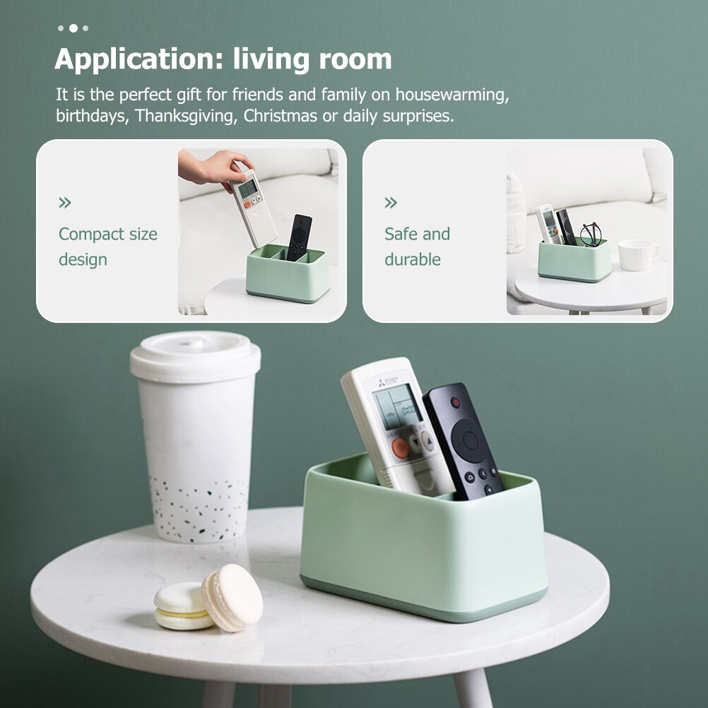 Media Accessory Storage Holder Desk Organizers 3 Compartments Storage Container