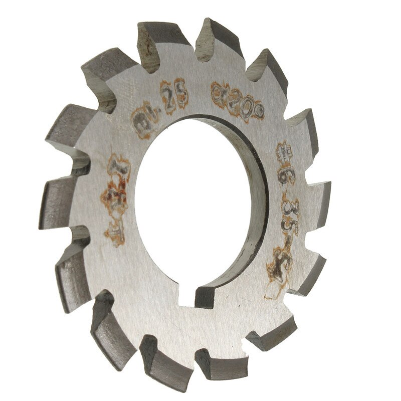 Diameter 22mm M1.25 20 Degree #6 34-54 Gear Involute Gear Cutters HSS Module High Speed Steel