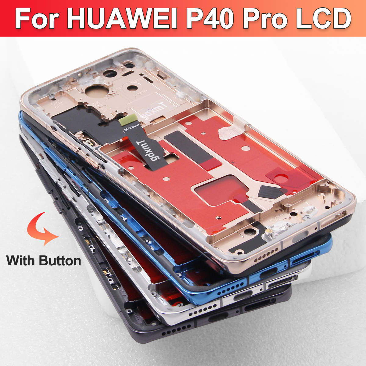 100%  ecrane testate pentru huawei  p40 pro, ecran lcd tactil pentru huawei  p40 pro els -nx9,  els -n04,  els -an00 , ecran cu ramă