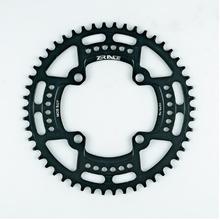 Zrace kettingbladen kettingwielen 40t/42t/44t/46t/48t/50t/52t bcd 104, smalle tanden  al7075 cnc, mtb/race/vouwfiets/gravelbikes: Zwart 50t