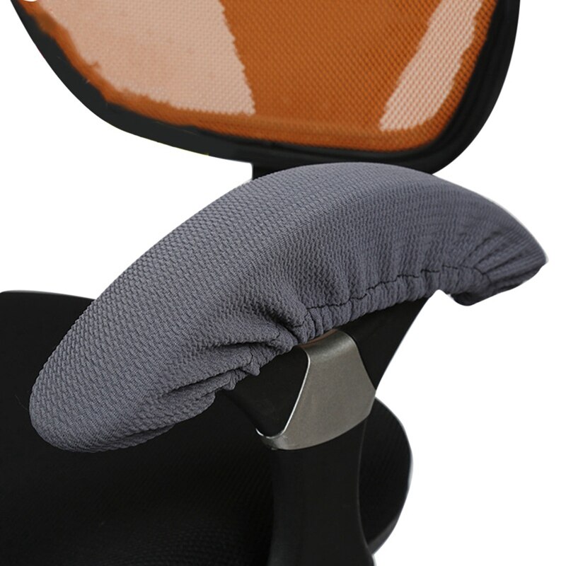 2pcs/pair Chair Armrest Cover Computer Chair Arm Protectors Couch Elastic Coffee Tub Sofa Armchair Cover Elbow Arm Rest Covering: Grey Armrest Cover
