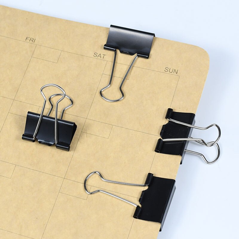 6225B Metal Binder Clips Home Office Books File Paper Organizer Clip Food ClipsStrong clamping force Easy classification