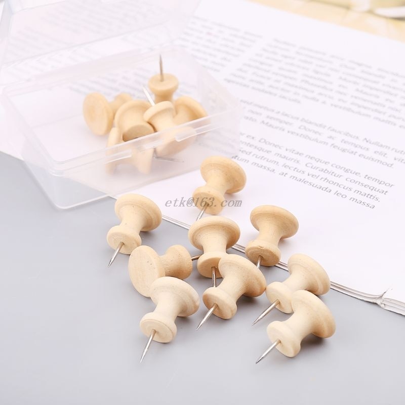 Chinchetas de madera de corcho Nautral, 15 Uds., chinchetas de tablero, tachuelas de dibujo para pared de fotos, suministros escolares de oficina