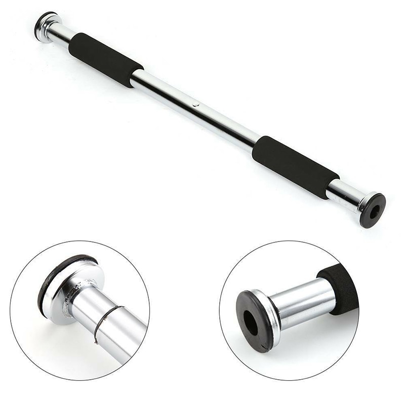 Dörr horisontella barer stål 100kg justerbara hem gym träning haka push up pull up träning bar sport fitness sit-ups utrustning: Svart