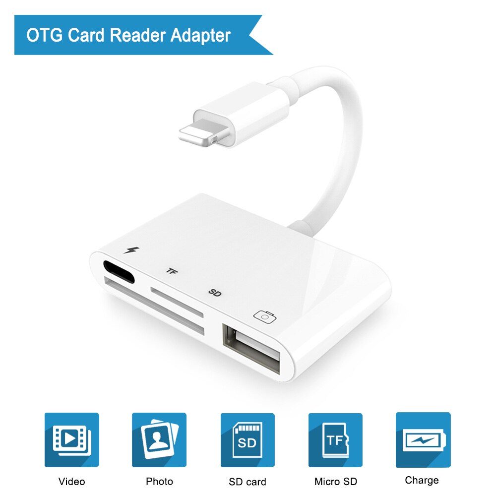 2 In 1 Otg Adapter Voor Lightning Naar Usb 3 Camera Adapter Otg Kabel Data Converter Voor Iphone Ipad Ipod toetsenbord Ios 13 Connector: THT-011