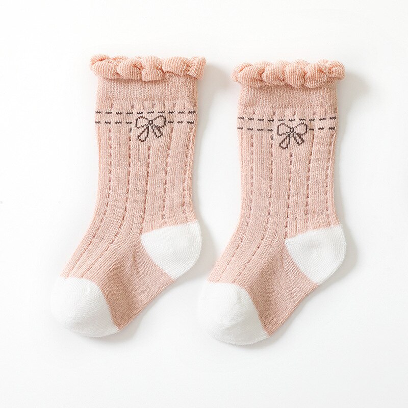 Babysocken, mädchensocken, atmungsaktive netzsocken, kindersocken für mädchen, baumwolle, niedliche neugeborenen- und kleinkindsocken, babykleidungsaccessoires 0-3y: Rosa 1-3y