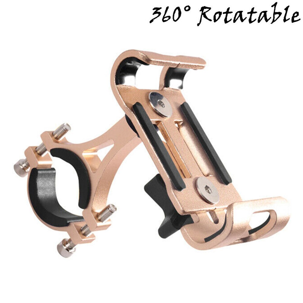 Cykelophæng holder rack aluminiumlegering til universal mountainbike motorcykel bil styling: Guld 360 rotation