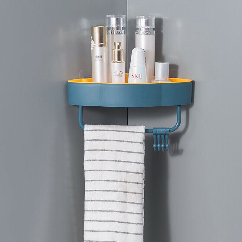 Estante de ducha Triangular para baño, esquinero de almacenamiento, organizador de ganchos