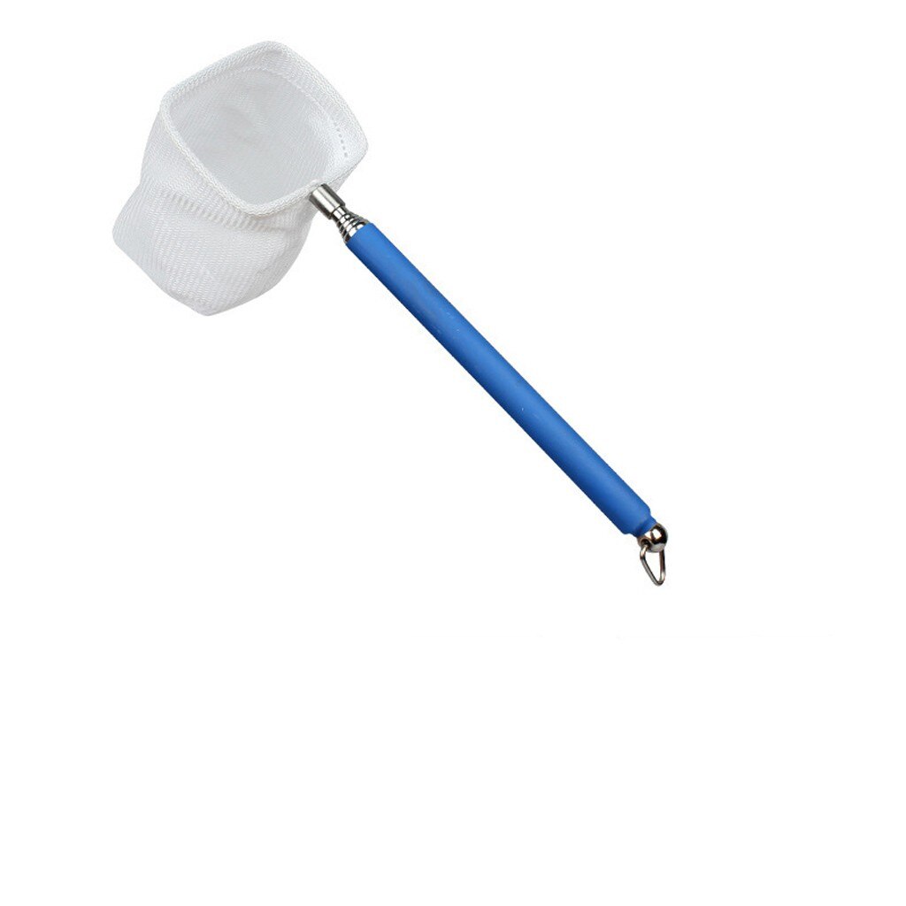 Fish Shrimp Skimming Net Fine Aquarium Tank Fish Shrimp Skimming Net Mesh Extendable Stainless Steel Handle Fishing Tools Net