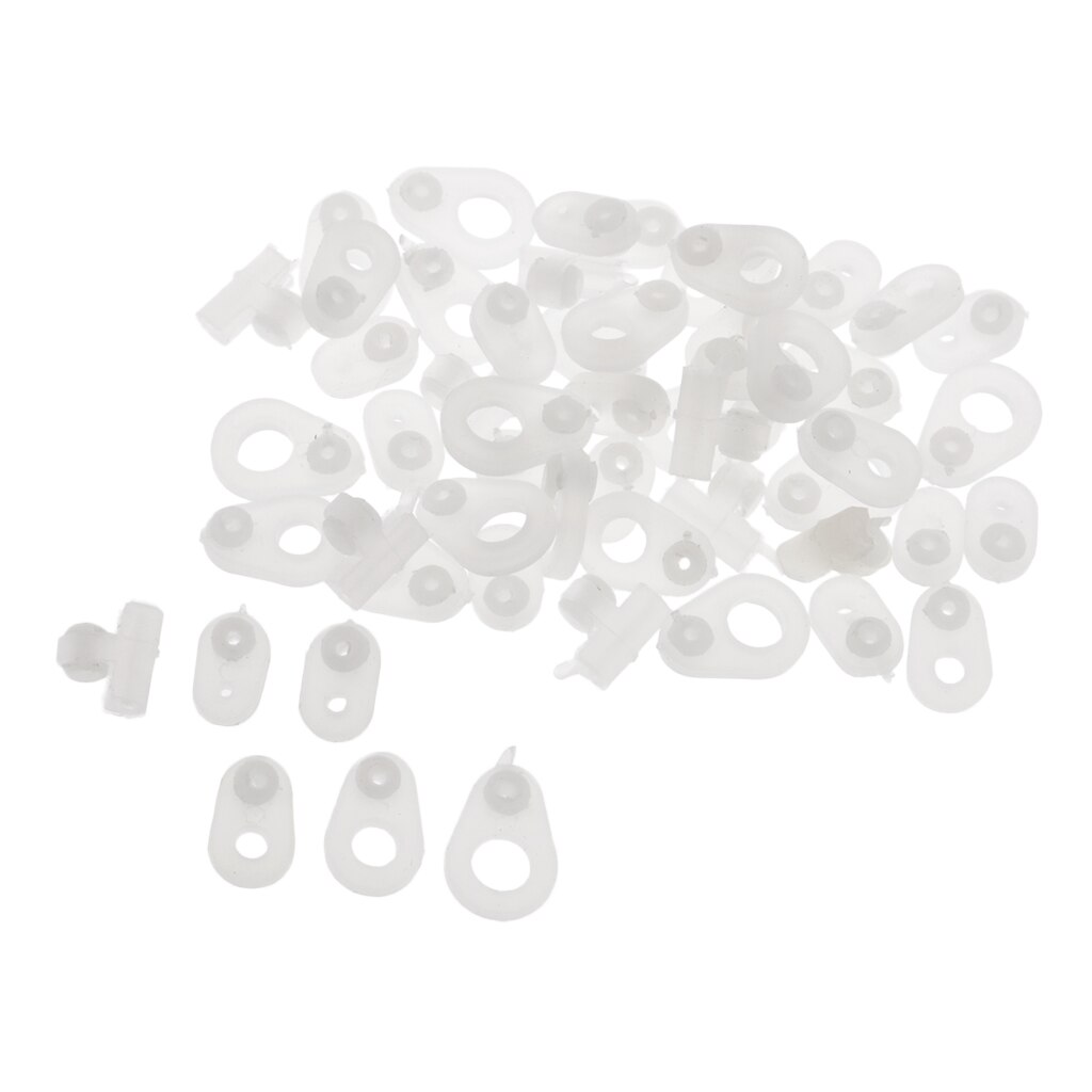 30pcs Durable Fishing Rod Guides Fitting Silicone Fishing Tackle Fish Pole Line Ring Replacement Tackles for Fisherman