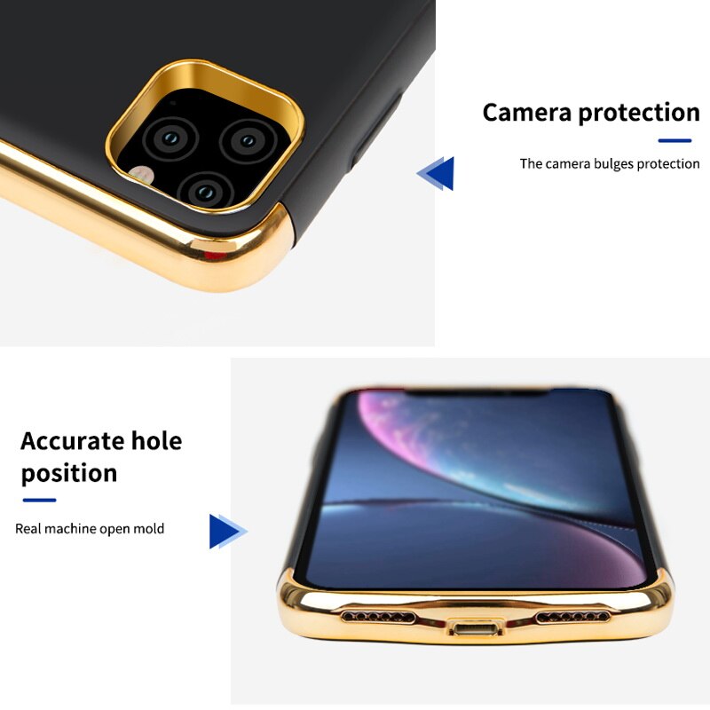 Slim Plating shockproof Battery Case For iPhone 11 Pro Max Battery Charger Case For iPhone 11 External Power Bank Charging Cover