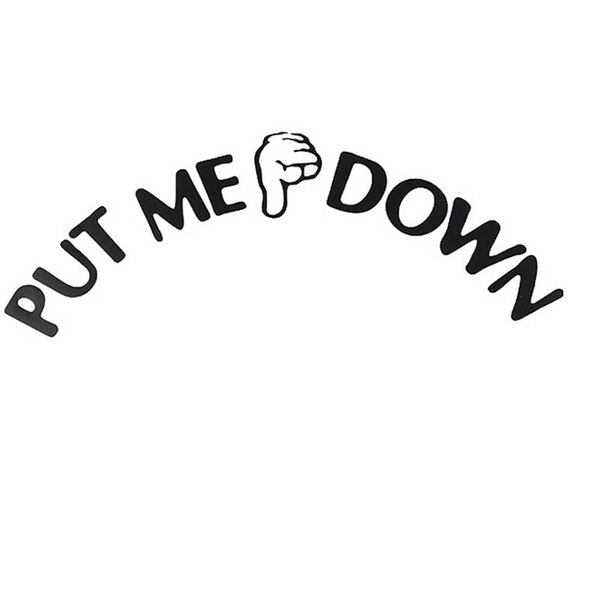 PUT ME DOWN Sign Gesture Toilet Seat Sticker Bathroom Stickers Wall Stickers Home Decor
