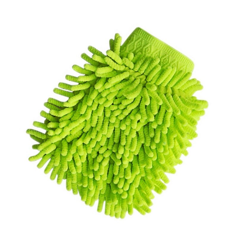 Dust wiper microfiber chenille car wash glove car wipe glove clean glove dust cover Car Ultrafine Fiber Cleaning Glove Car: green