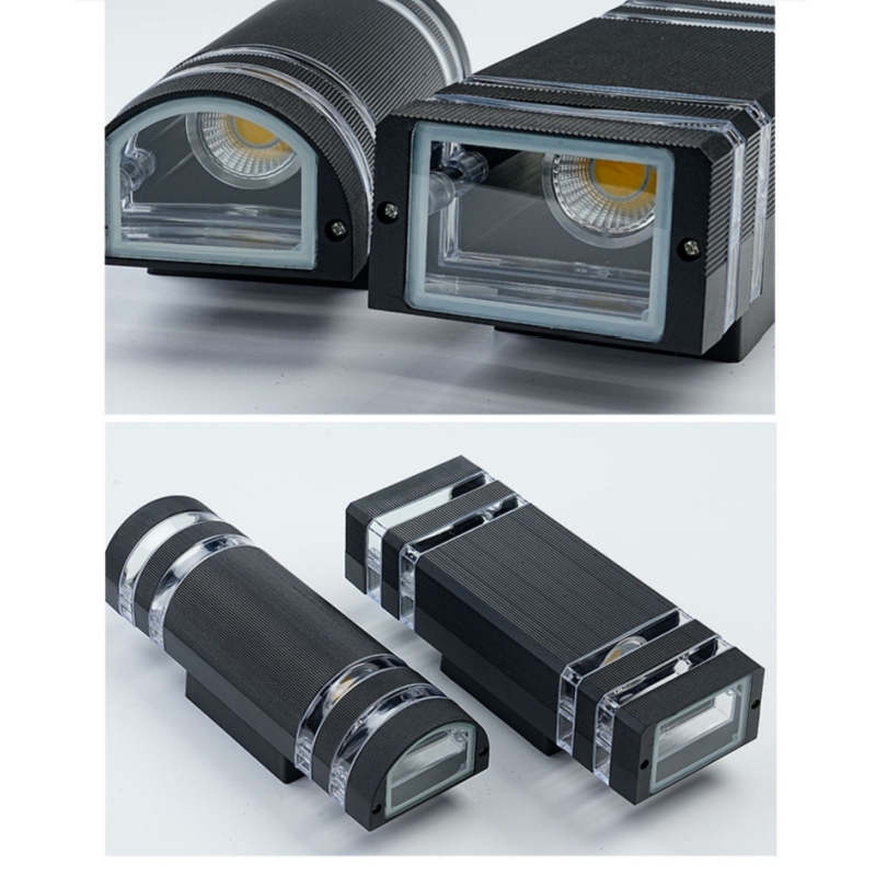 Luces de pared para exteriores Pared exterior arandelas de pared led impermeables Entrada de hotel Pilares de doble cabeza superiores e inferiores Luz exterior