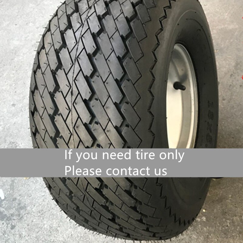 JayCreer 1PCS 8" White Steel Golf Cart Wheels And 18x8.50-8" Turf/Street Golf Cart Tires