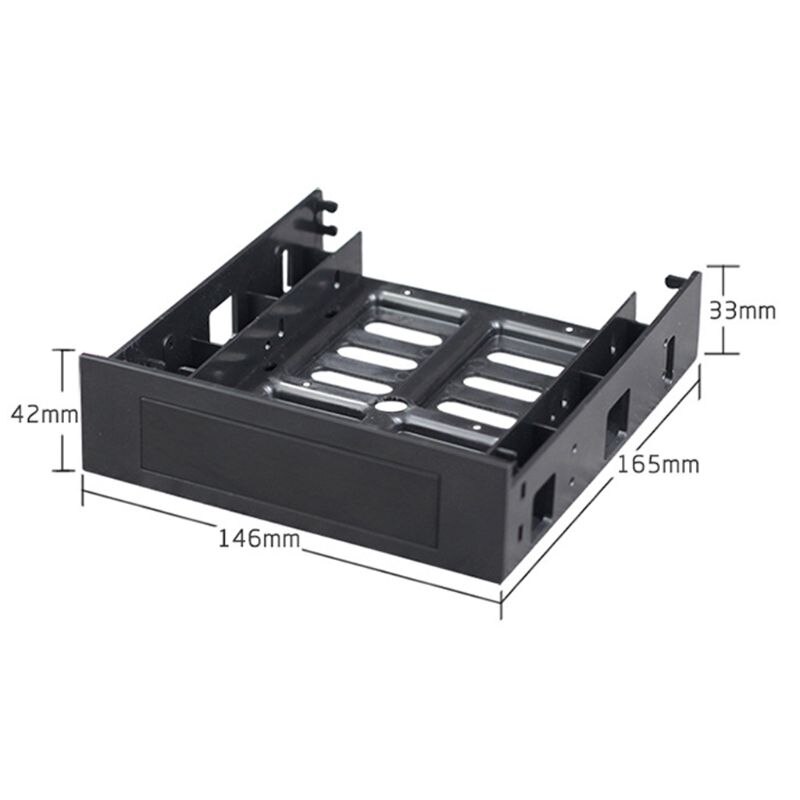 ABS Plastic 5.25inch Optical Drive Position to 3.5 inch 2.5 inch SSD Bracket Dock Hard Drive Holder For PC Enclosure