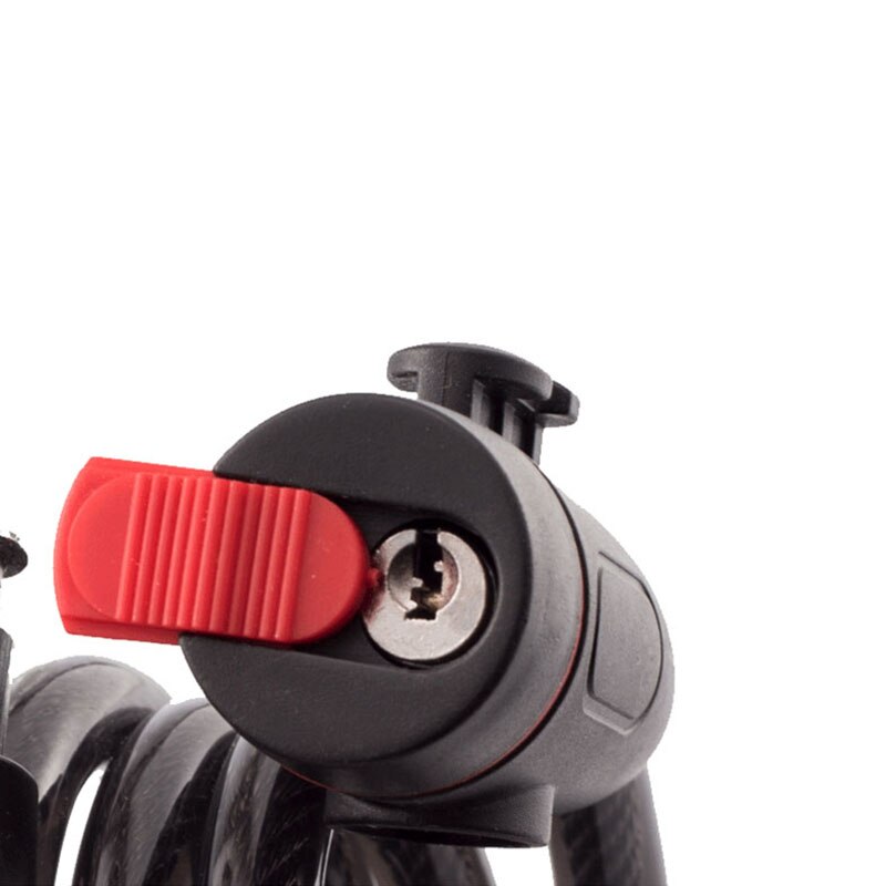 Candados de seguridad para bicicleta, Cable básico de autobobinado, combinación reiniciable, candados de bicicleta con soporte de montaje