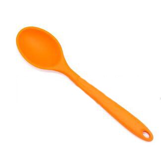 Kitchen Tools Kitchen Appliances High Temperature Resistance Mid-Length Silicone Spoon Kitchen Utensils For Cooking Baking: Orange