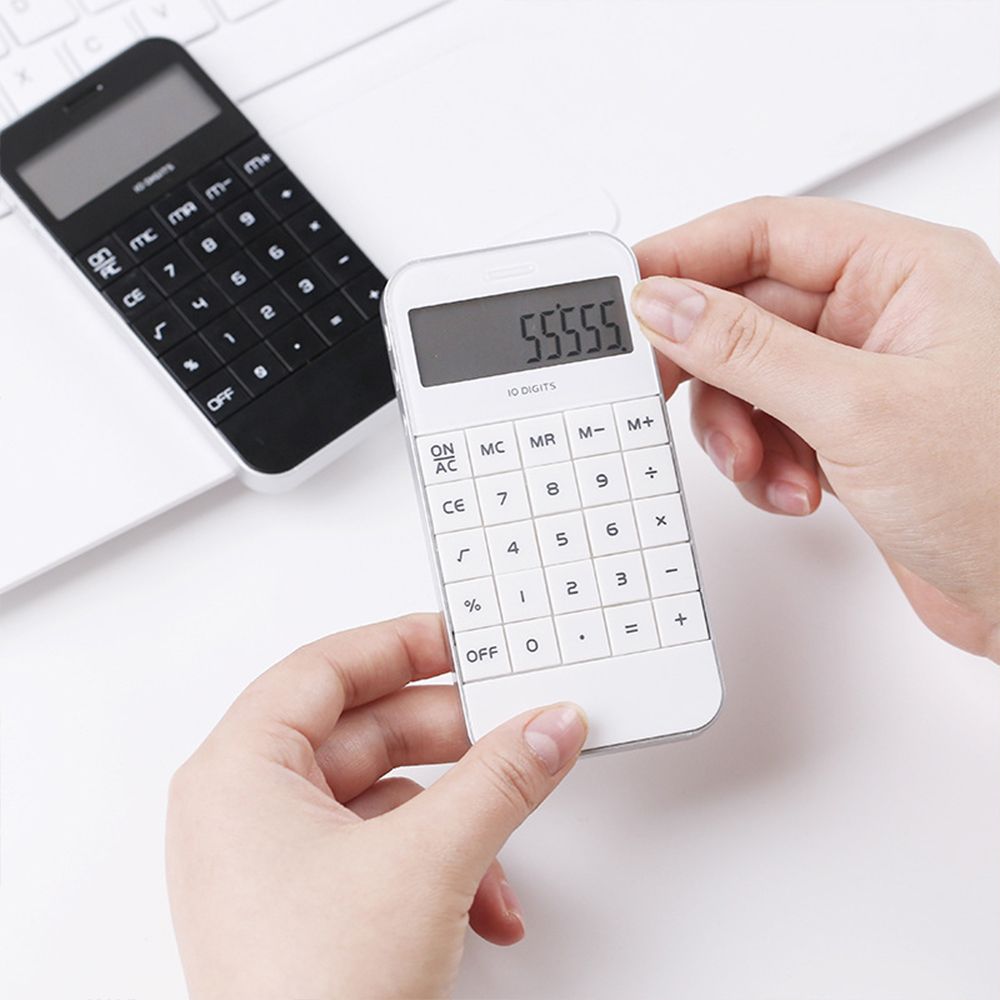 Black White Mini Electronic Digit Calculator Pocket Calculator Promotional School Office Worker Supplies Student Stationery