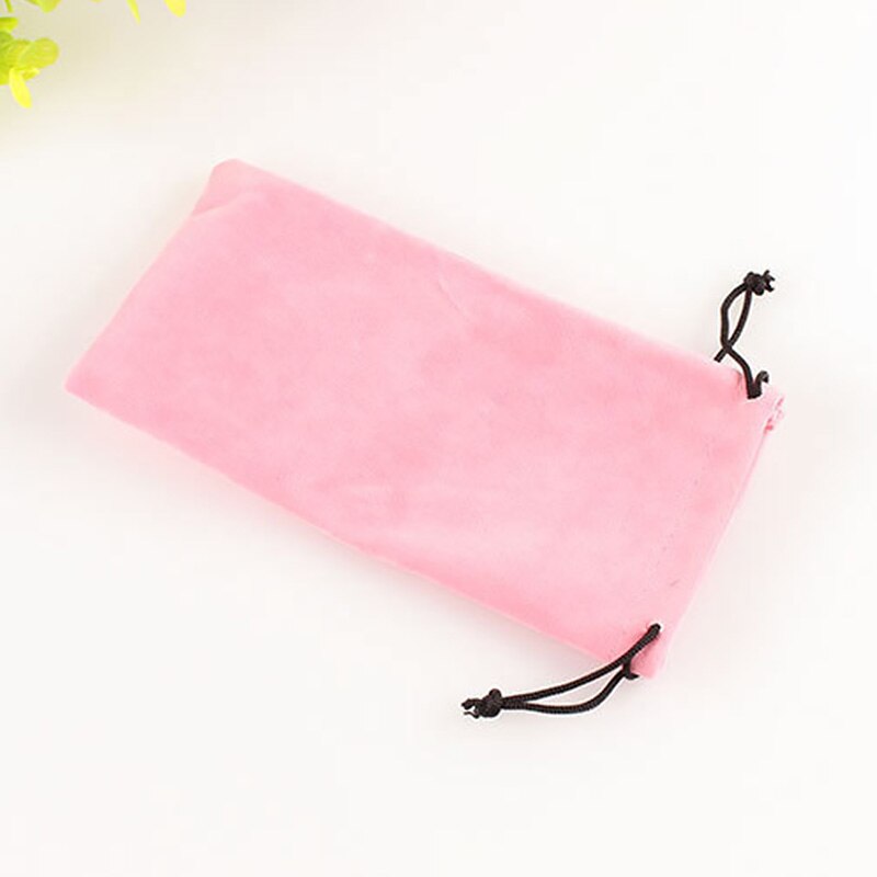 Blød klud brille taske vandtæt støvtæt solbrille etui unisex briller pose tilbehør ensfarvet