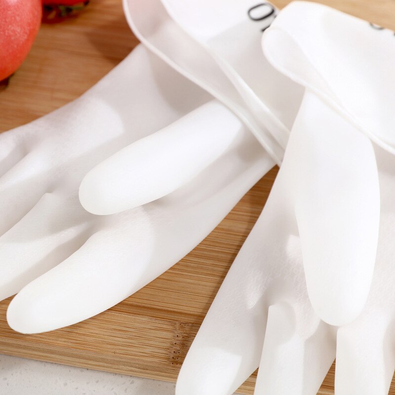Guantes de goma para lavar platos de cocina, manoplas de manga larga resistentes al desgaste, accesorios de limpieza para el hogar, 1 par