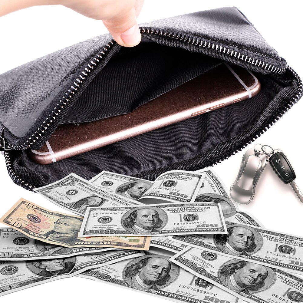 Portable File Organizer Fireproof Bag Water Resistant Carrying Box Zipper Closure Storage Bags for Electronic Products