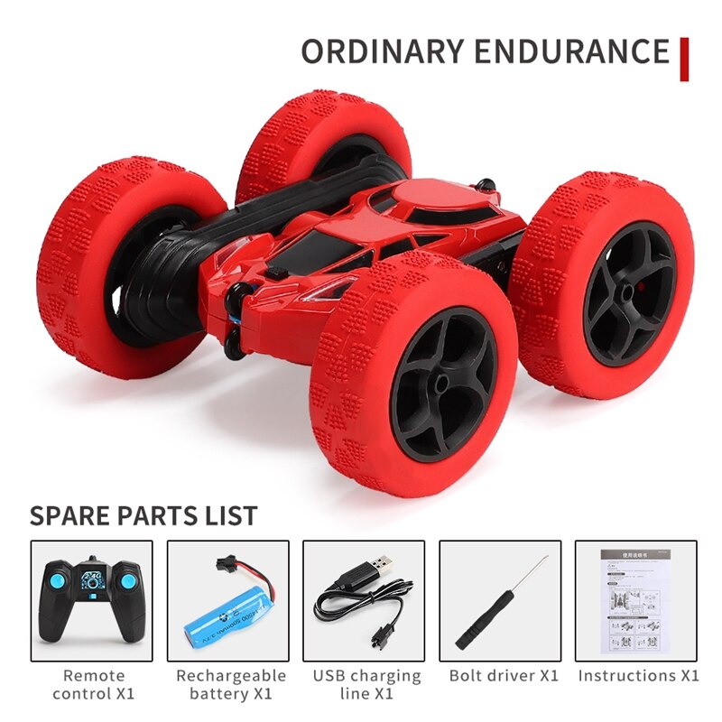 4wd RC Car Drift Double Side Stunt Car 360 Degree High-speed Rotation Educational Toys For Kids 2.4G Remote Control Stunt Car Rc: WTEC006-1