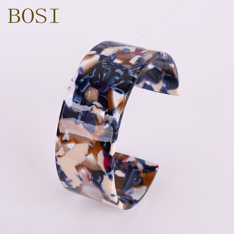 Bohemian Leopard Acitic Säure Acryl Harz Armbänder Bunte Armreif Für Frauen Harz Manschette Armband femme Einfache Elegante Schmuck: 3