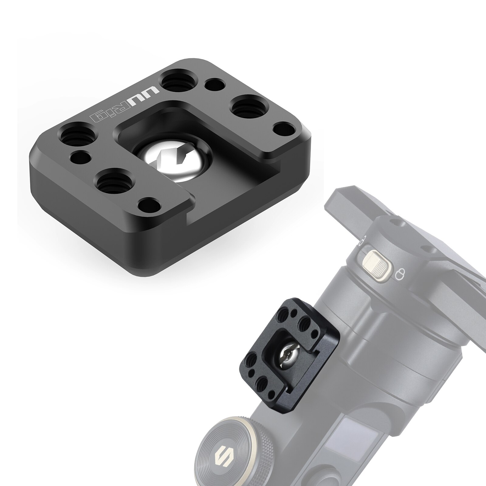 Uurig R070 Gimbal Stabilizer Mount Plaat Uitbreiding Plaat Met Koud Schoen 1/4 Inch Schroef Arri Lokaliseren Gat Voor Zhiyun Crane 2S
