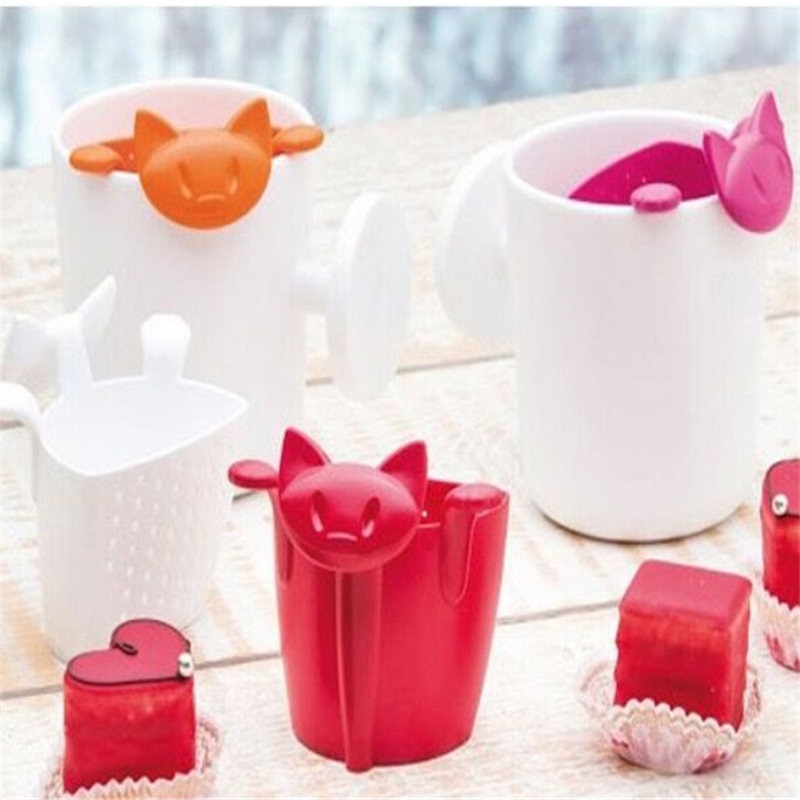 Cute Cat Tea Strainer Tea Infuser Food Grade Silicone Loose Leaf Mug Strainer Hanging On Cup Fun Cartoon Tea Accessorie