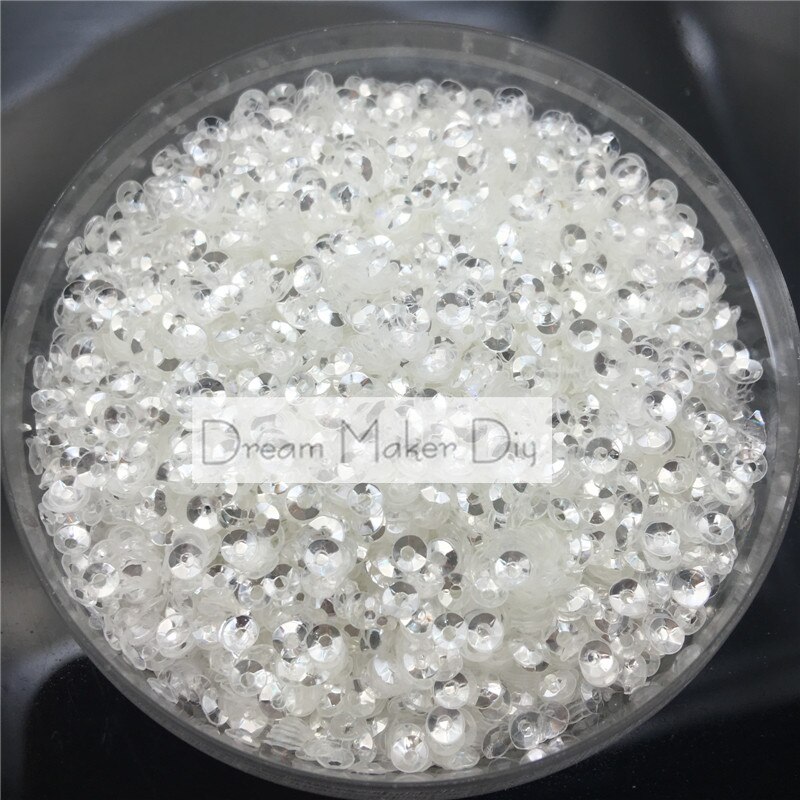 50 gram/lot 8000 stuks 3mm kristallen diepe beker pvc pailletten naai-/versieringsaccessoires pailletten bloemvorm