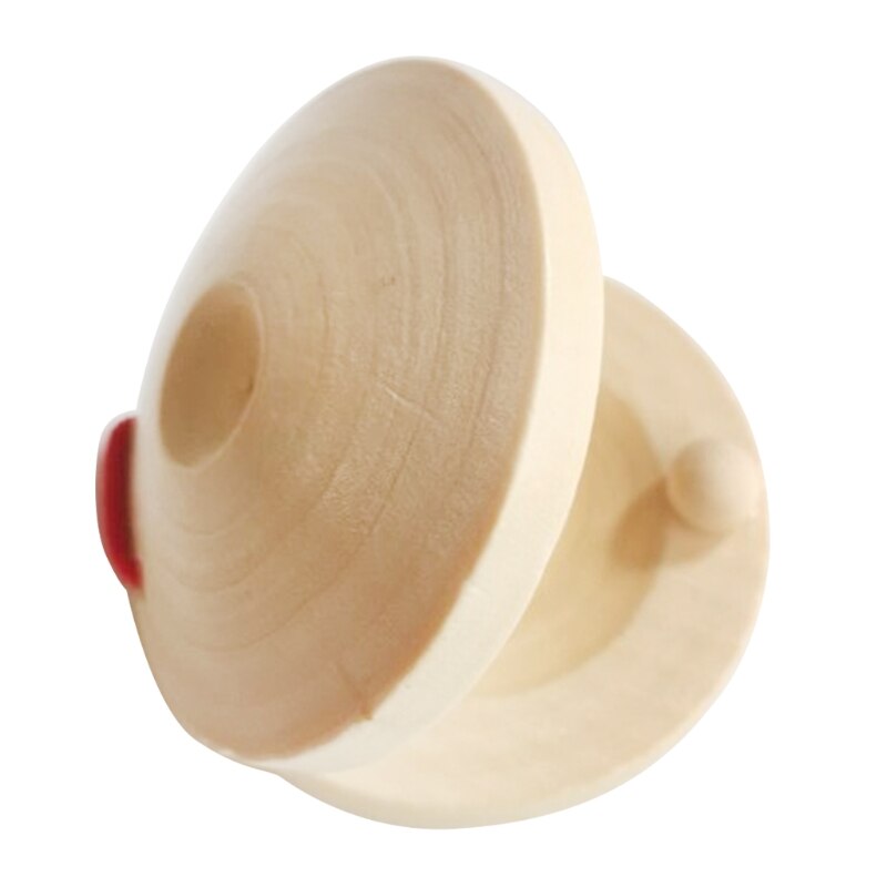 Percussion Instrument Wooden Castanet Party Favors Hand Finger Castanets DIY Wood Castanets Rhythm Musical Instrument G99D