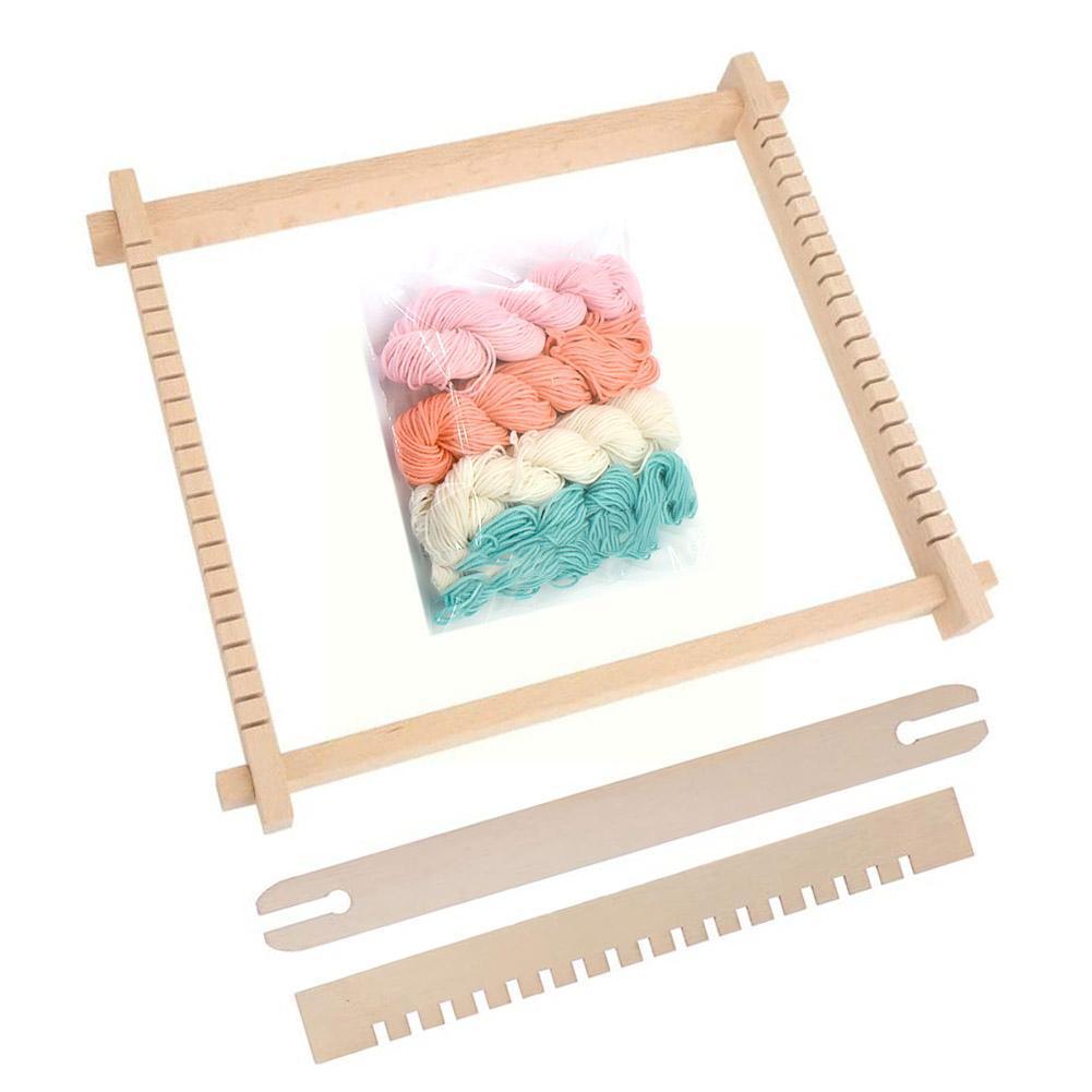 Diy Hout Geweven Tapijt Mini Weefgetouw Starter Kit Tapestry Houten Weefgetouw Multifunctionele Loom Machine Voor Beginne O9I6