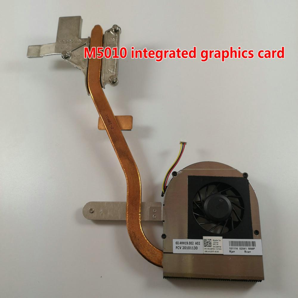 Novo original para dell inspiron 15r m5010 m501r n5010 ventilador de refrigeração do dissipador calor k28pw nc4tx 3t25w dfb45100m20t f91g ventilador refrigerador: M5010 M501R UMA