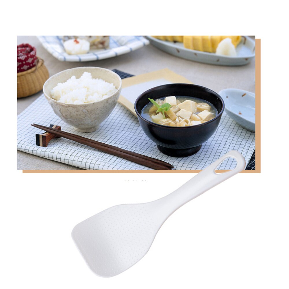 Cuchara de arroz blanca para el hogar, cuchara de arroz de grado alimenticio, pala de arroz, utensilios de cocina creativos, utensilios domésticos de cocina, 2 uds.