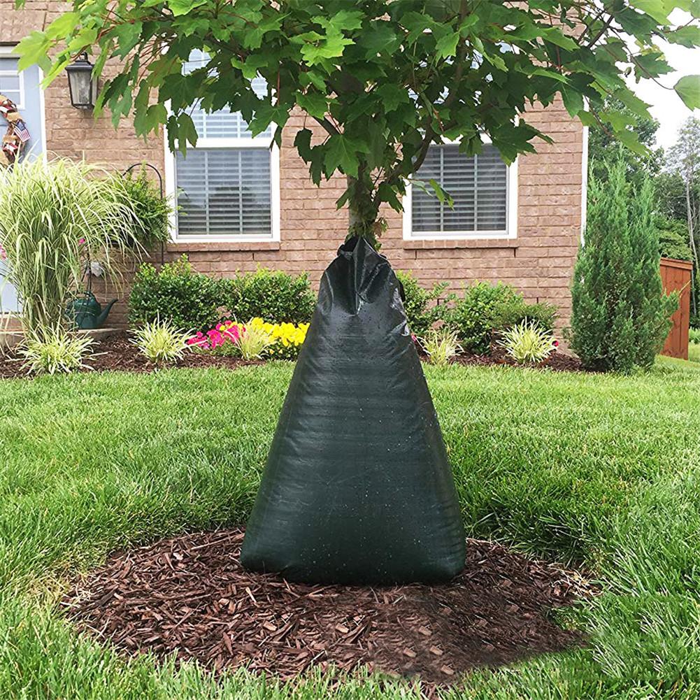 Sac d'arrosage d'arbre 20 gallons réglable à libération lente sac d'arrosage PVC plantes arbre goutte à goutte Irrigation sac avec fermeture à glissière outil de jardinage