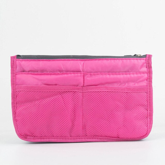 MOGULVXING Inserto Dell'organizzatore del Sacchetto Cosmetico di Trucco Delle Donne di Nylon di Viaggio Tote Della Borsa Della Borsa Grande fodera Della Signora sacchetto di Tote di Stoccaggio Borse: Rose