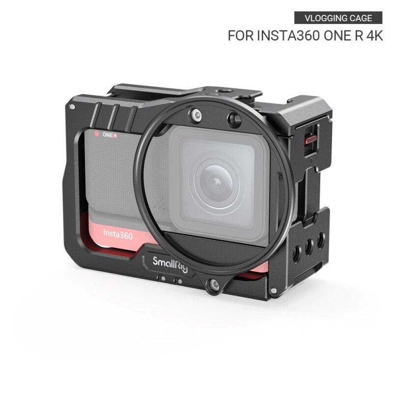 Smallrig Vlogging Kooi &amp; 52Mm Filter Adapter Voor Insta360 Een R 4K Edition W/Twee Koude Schoen mounts, meerdere 1/4 &quot;-20 Gaten 2