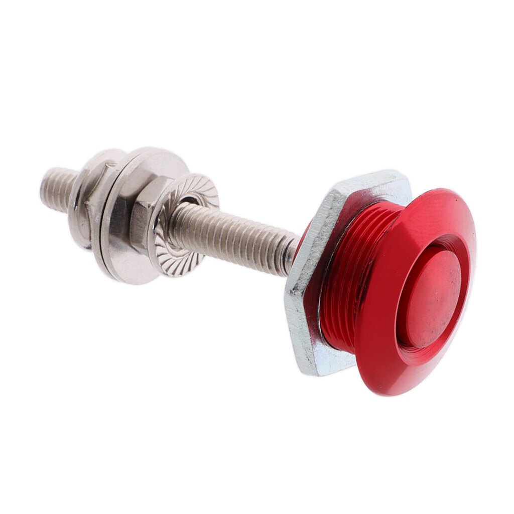 Quick Latch Low Profile Lockable Push Button Hood Pins 25mm Dia: 55mm Red