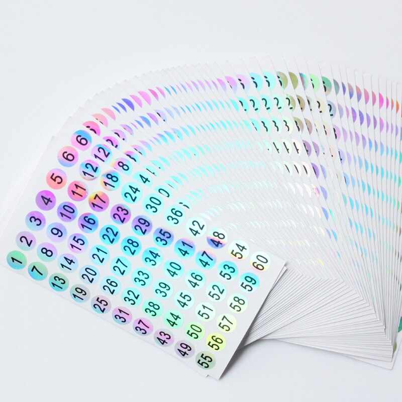Black Digital Coding Self Adhesive Number Labels Waterproof Stickers For DIY Crafts Cosmetic Decoration Supplies